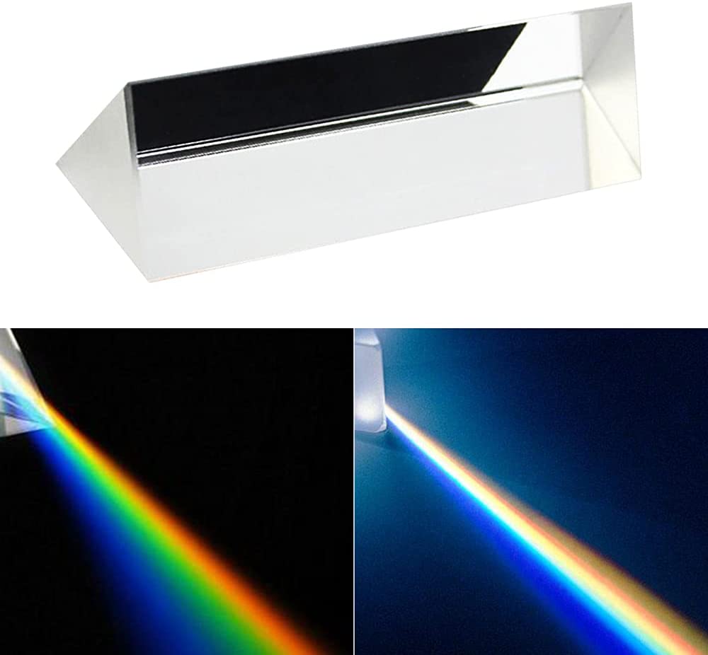 30mm Equilateral Prism Optical Glass Triangular Prism Triple Prism for Rainbow DIY Photography Teaching Props